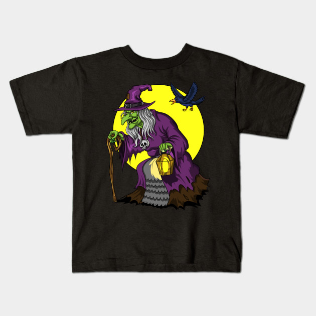 Scary Witch And Raven Spooky Halloween